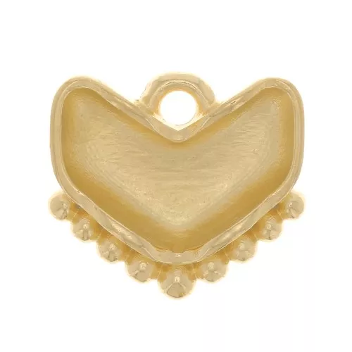 Cymbal - Breloque pour perle Chevron 11x12 mm - Ramos - Doré à l'or fin x1