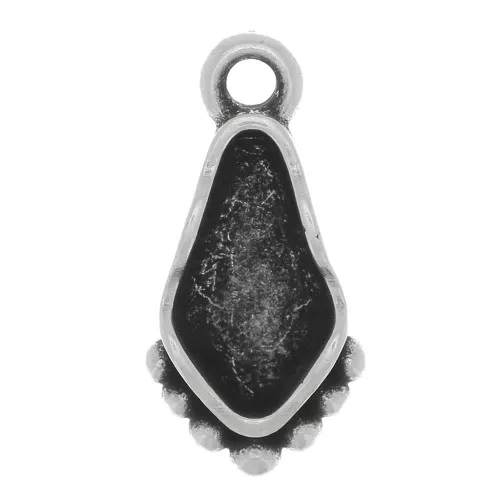 Cymbal - Breloque pour perle Kite 15x8 mm - Valsamo - Argenté vieilli x1