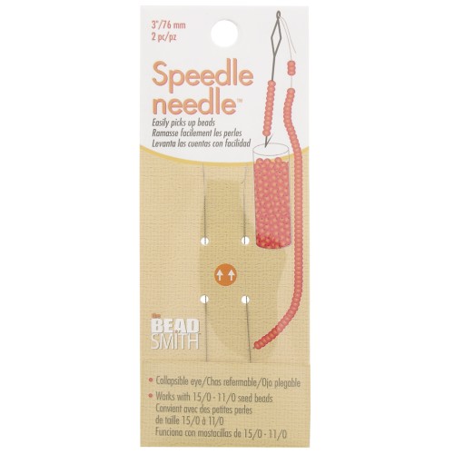 Speedle Needle 76mm - Aiguille pour enfiler des perles de rocailles 11/0 & 15/0 x2