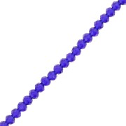 Perles rondelles facettées - rondes aplaties 3.5x3 mm - Bleu foncé x35cm