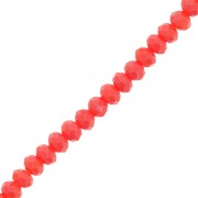 Perles rondelles facettées - rondes aplaties 3x2.5 mm - Corail x39cm|raw }}
