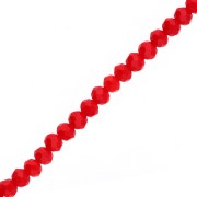 Perles rondelles facettées - rondes aplaties 3.5x3 mm - Dark Red Corail x33cm