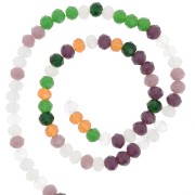 Perles rondelles facettées - rondes aplaties 3.5x3 mm - Multicolore x34cm