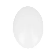 Cabochon ovale en verre 14x10 mm - Blanc x1