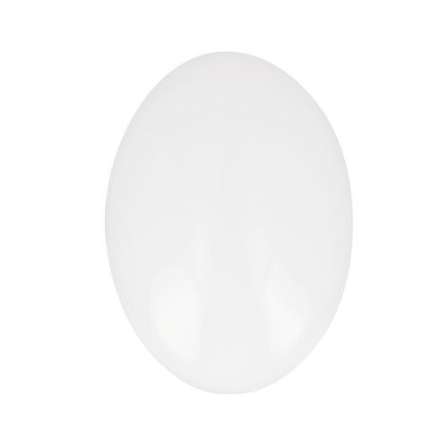 Cabochon ovale en verre 14x10 mm - Blanc x1