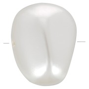 Perles baroques irrégulières 18x14mm imitation perle d'eau douce - Blanc nacré x10|raw }}