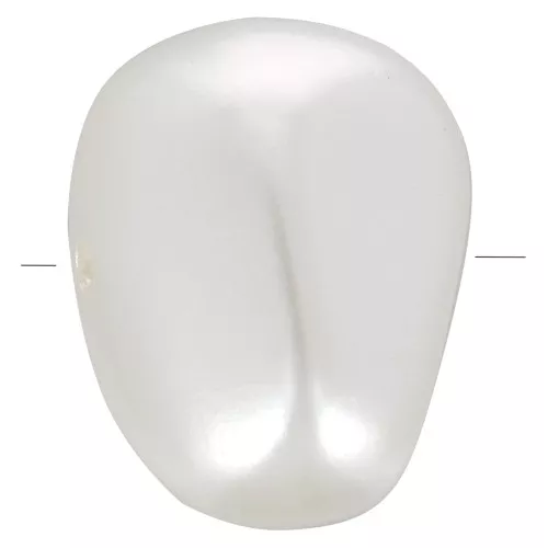 Perles baroques irrégulières 18x14mm imitation perle d'eau douce - Blanc nacré x10