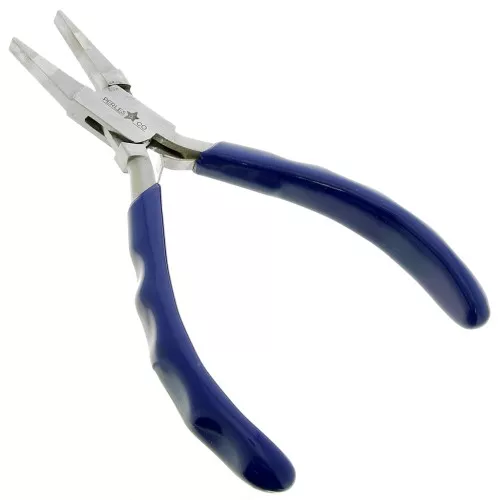 Pince plate à ressort 14 cm avec manche ergonomique by Perles&Co - Bleu x1