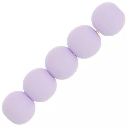 Perles en résine opaque effet mat 6 mm - Parme x10