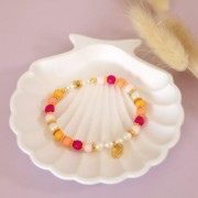 Perles en résine opaque effet mat 6 mm - Rose pastel x10