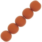 Perles en résine opaque effet mat 6 mm - Terracotta x10|raw }}