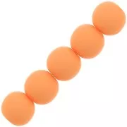Perles en résine opaque effet mat 6 mm - Corail x10