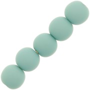 Perles en résine opaque effet mat 6 mm - Vert d'eau x10|raw }}