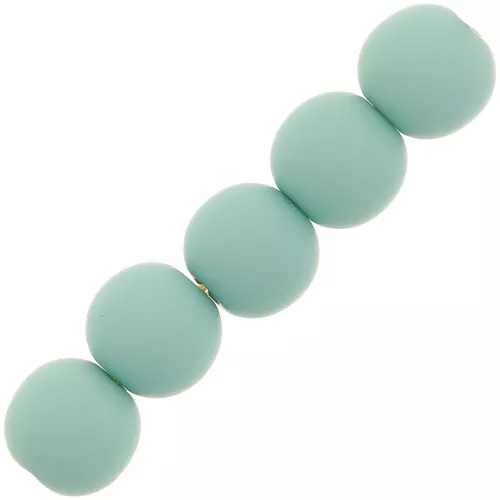 Lot De 25 Perles Facettes Bohème En Céramique - 6mm - Couleur Mixte Bleu/vert Opaque - Marque Preciosa