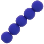 Perles en résine opaque effet mat 6 mm - Bleu royal x10|raw }}
