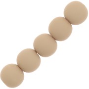 Perles en résine opaque effet mat 6 mm - Sable x10|raw }}