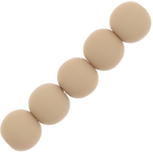 Perles en résine opaque effet mat 6 mm - Sable x10