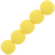 Perles en résine opaque effet mat 6 mm - Jaune soleil x10|raw }}