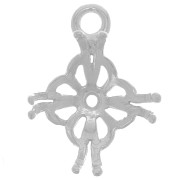 Pendentif serti filigrané pour semi percée & rivoli 10 mm - Argent 925 x1|raw }}