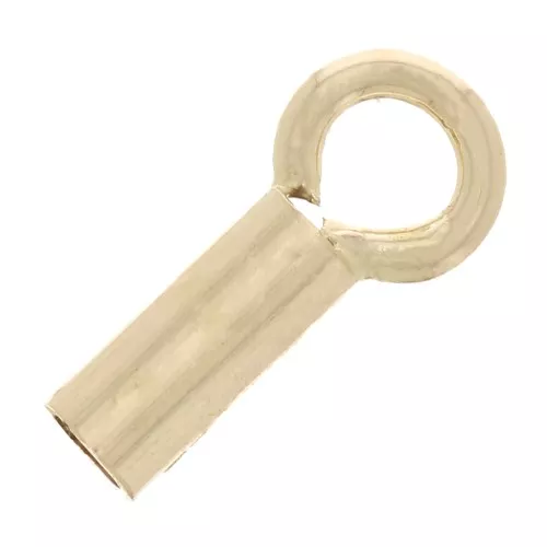 Embout pour cordon 1.3 mm - Gold Filled (or laminé) x4