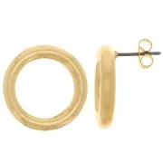 Boucles d'oreilles cercle évidé 19 mm - Doré à l'or fin x2