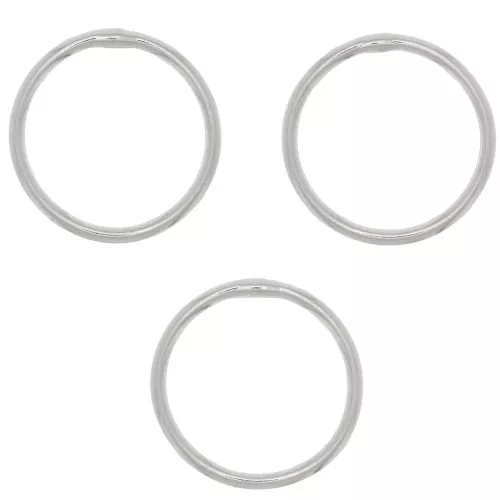 Anneaux fermés 12x1 mm - Argent 925 x5