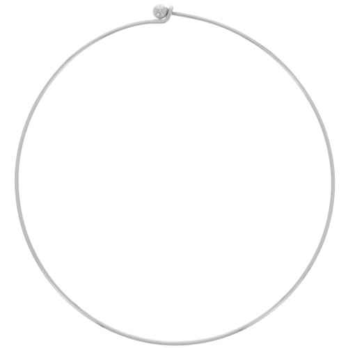 Tour de cou 1.6 mm avec fermoir boule dévissable - Rhodié x12cm