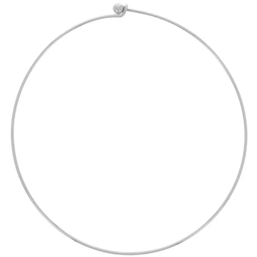 Tour de cou 1.6 mm avec fermoir boule dévissable - Rhodié x12cm