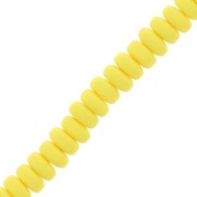Perles rondelles Heishi en pâte polymère 7x3 mm - Jaune x39cm|raw }}