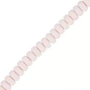 Perles Heishi rondelles  en pâte polymère 7x3 mm - Nude x39cm