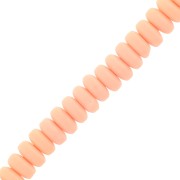 Perles rondelles Heishi en pâte polymère 7x3 mm - Saumon x39cm