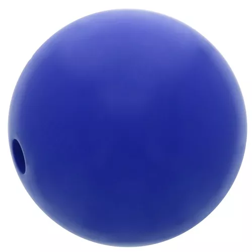 Perle en résine opaque 14 mm - Bleu royal x1