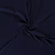Tissu Polyviscose plissé - Bleu nuit x10cm
