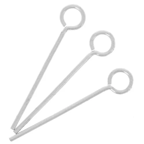 Clous tête ronde 20x0.7 mm en Argent 925 x10