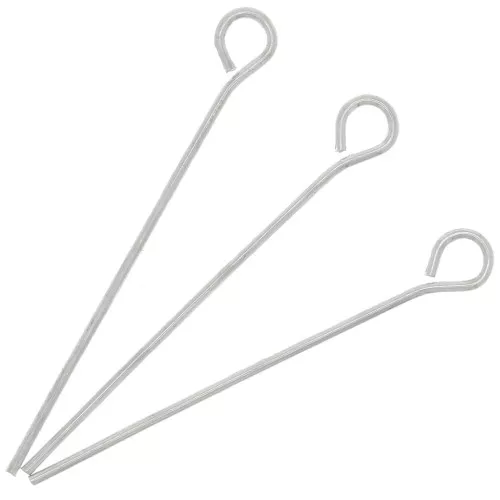 Clous tête ronde 30x0.7 mm en Argent 925 x10
