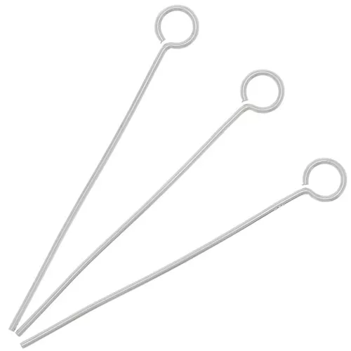 Clous tête ronde 30x0.6 mm en Argent 925 x10