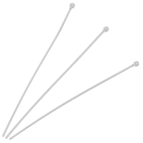 Clous tête boule 40x0.7 mm en Argent 925 x10