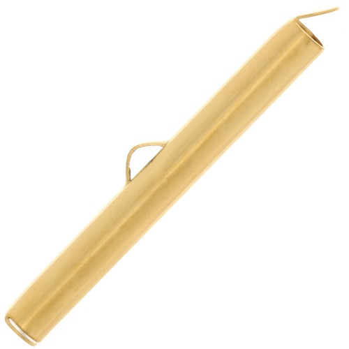 Embouts pour tissage perles rocailles & Delica 35 mm Acier inoxydable 304 Doré x2