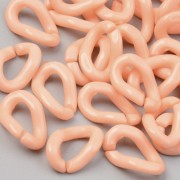 Maillon ovale torsadé en acrylique 16x10 mm - Saumon x1|raw }}