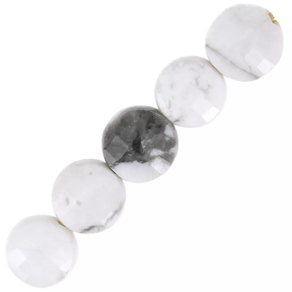 Lot De 25 Perles Palets En Howlite 8x4 Mm - Multicolores Pour Création Bijoux DIY