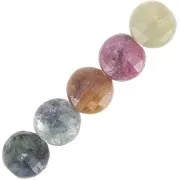 Perles plates facettées - palets 4 mm en pierre gemme - Tourmaline x10