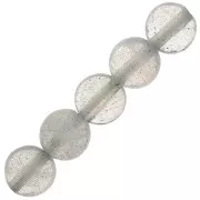 Perles plates facettées - palets 4 mm en pierre gemme - Labradorite x10