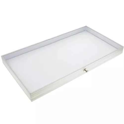 Plateau simple pour valise de transport bijoux - Blanc x1