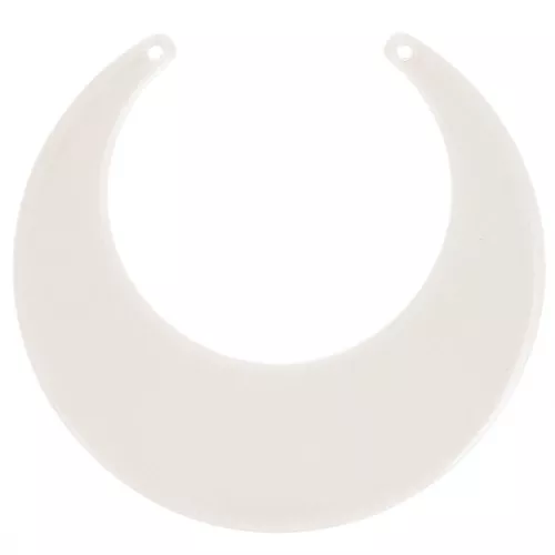 Pendentif demi-lune en acétate 46x49.5 mm - Beige x1