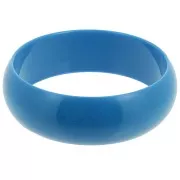 Bracelet jonc épais en résine opaque 68 mm - Bleu x1