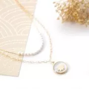 Élément rond à coller 4 mm - Gold filled (or laminé)  x1