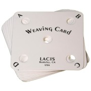 Lot de 25 cartes pour tissage 6x6 cm - Blanc - Noir