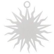 Pendentif soleil 16 mm - exclu Perles&Co - Placage Argent fin x1|raw }}