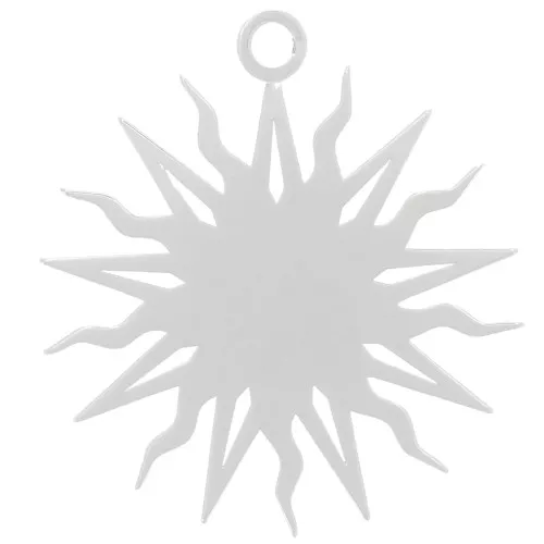 Pendentif soleil 16 mm - exclu Perles&Co - Placage Argent fin x1