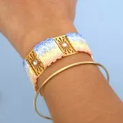 Intercalaire tissage Miyuki 11/0 exclu Perles & Co Ovale 23x13.5mm Doré à l'or fin